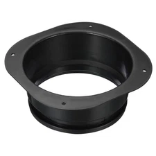 6" Duct Connector Flange Dryer Vent Wall Plate Square to Round Straight Black