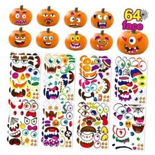 Large Pumpkin Face Stickers Halloween Stickers, Halloween Party style 3