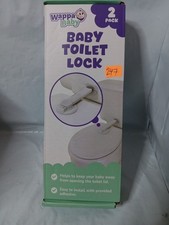 2 pack - Wappa Baby Toilet Lock - Baby-Proof Toilet Lid Lock with Swing Arm NIB