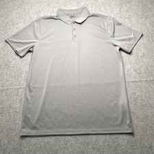 Nike Golf Polo Shirt Mens Large Gray Dri-FIT Performance Standard Fit Top