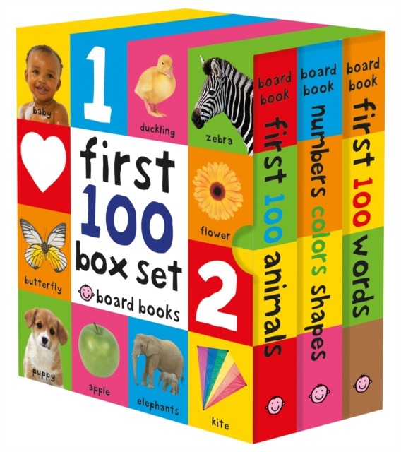 First 100 Board Book Box Set 3 Books by Roger Priddy 9780312521066
