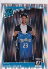 18/19 PANINI DONRUSS JUSTIN JACKSON PRIZM SHOCK RC ROOKIE PARALLEL #183