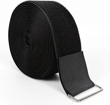 Hook and Loop Straps, 2'' X 16.5', Fastening Cinch Straps with 15 Metal Buckles,