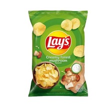 LAYS Creamy Forest Mushroom Flavor Potato Chips Crisps Snacks 130g 4.6oz