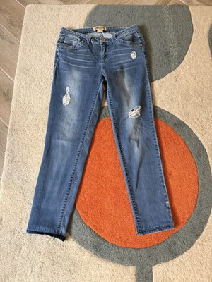Democracy Ab Solution Freedom Ankle Skimmer Jeans Size 6 Distressed