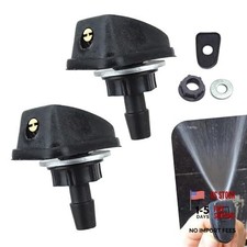 2 PCS Front Windshield Washer Nozzle Kit, Adjustable Fan Shape Spray Wiper