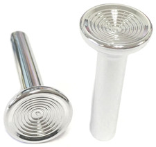 61-67 Gm Cartruck Chrome Door Lock Knobs Pair