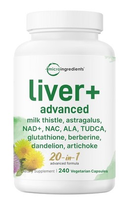 Liver Support Complex - 20 Ingredients with Milk Thistle, NAC, Turmeric & More