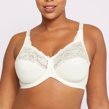 Lilyette by Bali Minimizer Underwire Bra Size 36DD Pearl