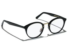 300€ Lunettes de vue rondes noir LGR L.G.R Monture optique Abeba 01 Homme Femme