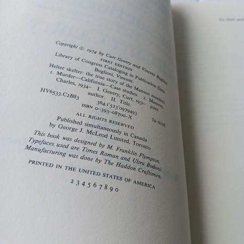 Helter Skelter Vincent Bugliosi 1974 Hardcover 1st Ed 2nd Print Charles Manson - Picture 15 of 18