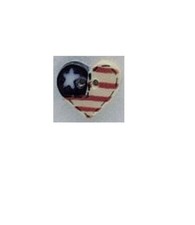 Mill Hill Ceramic Buttons 86125 Small Flag Heart
