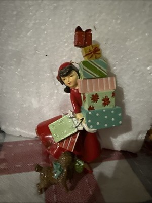 Regency Christmas Ornaments. Beautiful Ladies1950 Clothes. Lot of 2 New