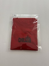 T-shirt ragazzo ragazzo taglia 10 rosso fede nero stampa grafica