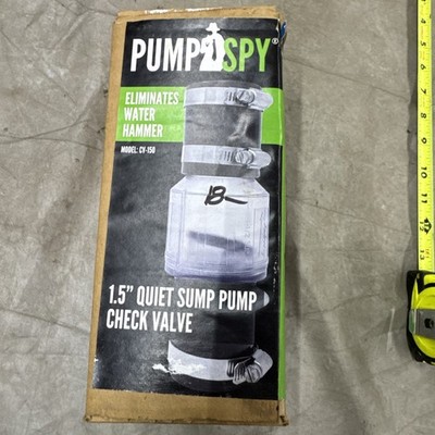 Pump spy Silent Check Valve - 1-1/2'' with Clamps Couplings Model CV-150 NIB