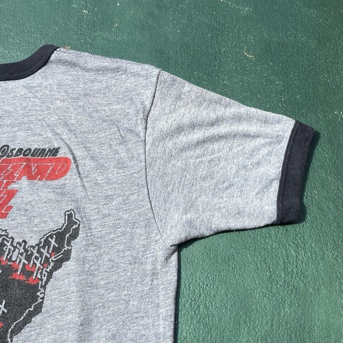 T-shirt Blizzard Of Ozz Ringer anni 80 Ozzy Osbourne originale vintage 1981 USA rara - Foto 15 di 17