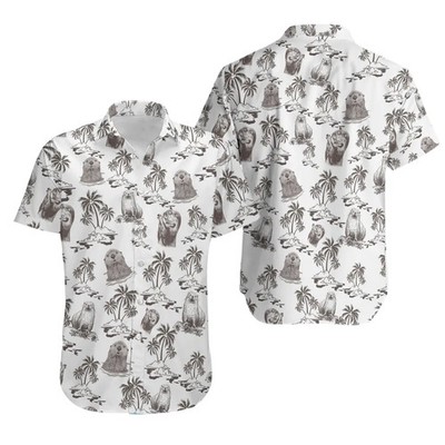 Otter Hawaiian Shirt Beach Animal Print Tropical Summer Fun