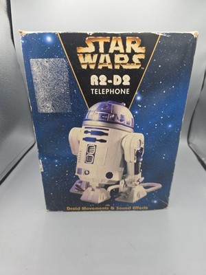 STAR WARS R2-D2 Telephone Corded Phone w/ SOUND & MOVEMENTS Vintage 1997