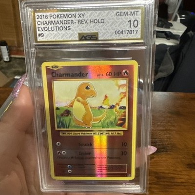 2016 Pokemon XY Evolutions Charmander Reverse Foil 9/108 Graded AGS 10 Gem  Mint | eBay