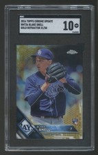 SGC 10 GEM MINT  BLAKE SNELL 2016 TOPPS CHROME RC GOLD REFRACTOR # 31/50 DODGERS