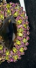 Fab! 1960s Roger Jean-Pierre French Couture Purple Lime Drippy Crystal Brooch — photo 3