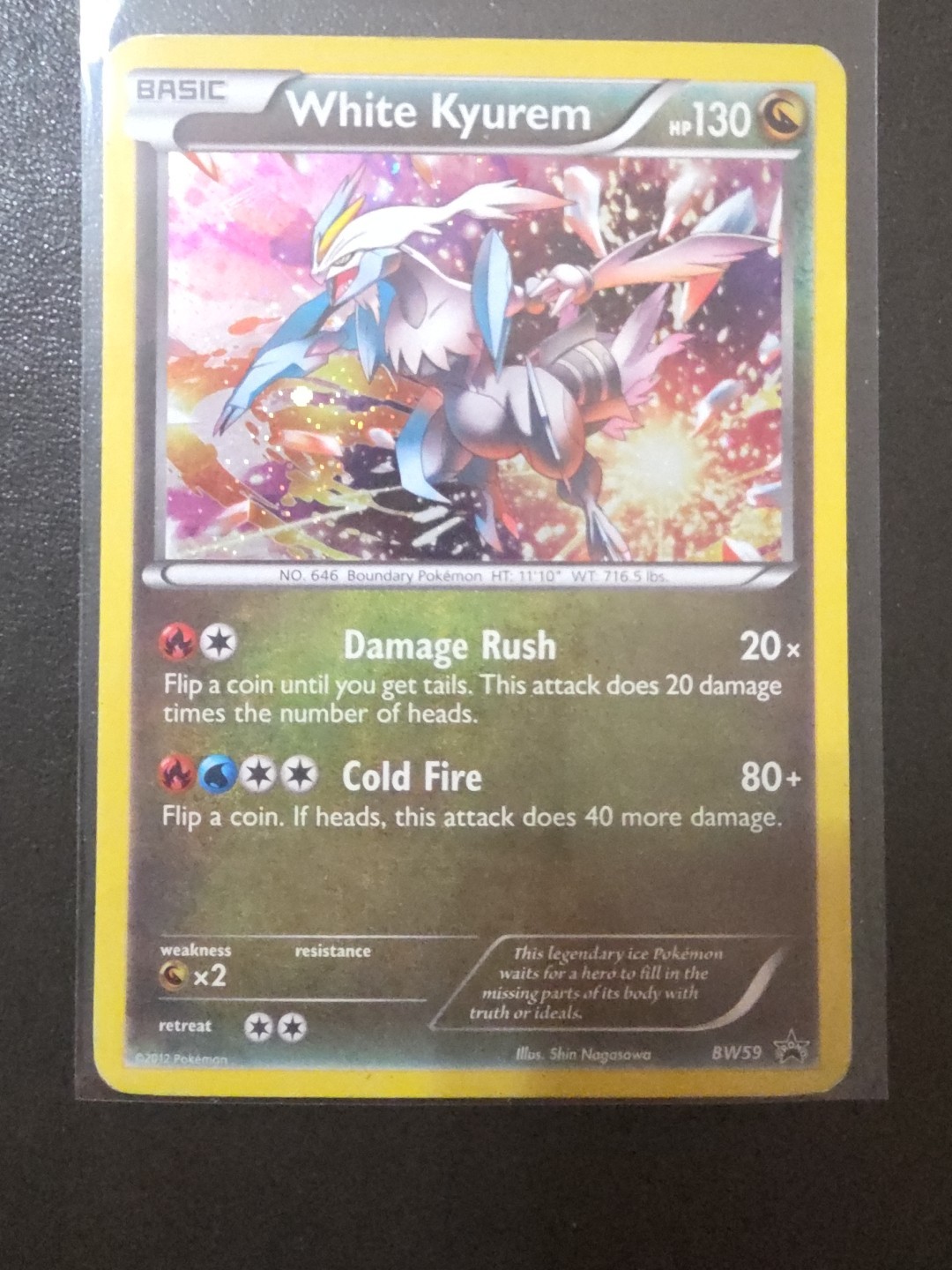 Pokémon TCG White Kyurem BW59 Black Star Promo Card 2012