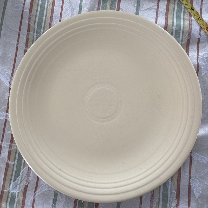 Vintage Fiestaware Ivory Platter 14”Hlc Homer Laughlin Usa