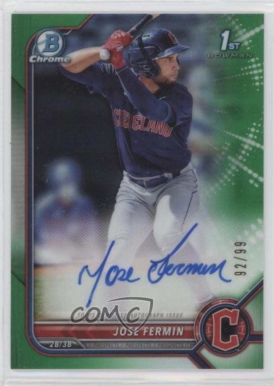 2022 Bowman Chrome Prospect Green Refractor 92/99 Jose Fermin #CPA-JF Auto 11qz