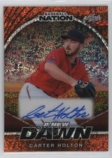 2025 Leaf Baseball Nation New Dawn Orange Sparkles 4/4 Carter Holton Auto 9cf