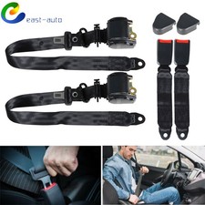 Retractable Seat Belts Universal 3 Point For Jeep Cj Yj Wrangler 1982-1995 Pair