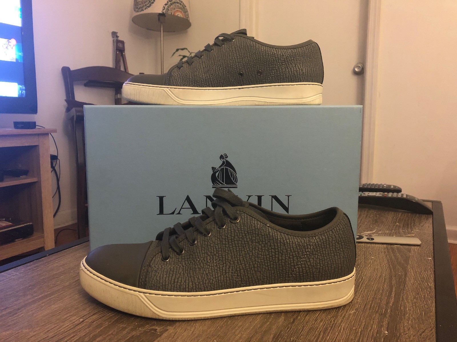Scarpe casual da uomo Grey Lanvin Sneakers Size 8 (Fit Like US 10) Scarpe casual da uomo Grey Lanvin Sneakers Size 8 (Fit Like US 10)