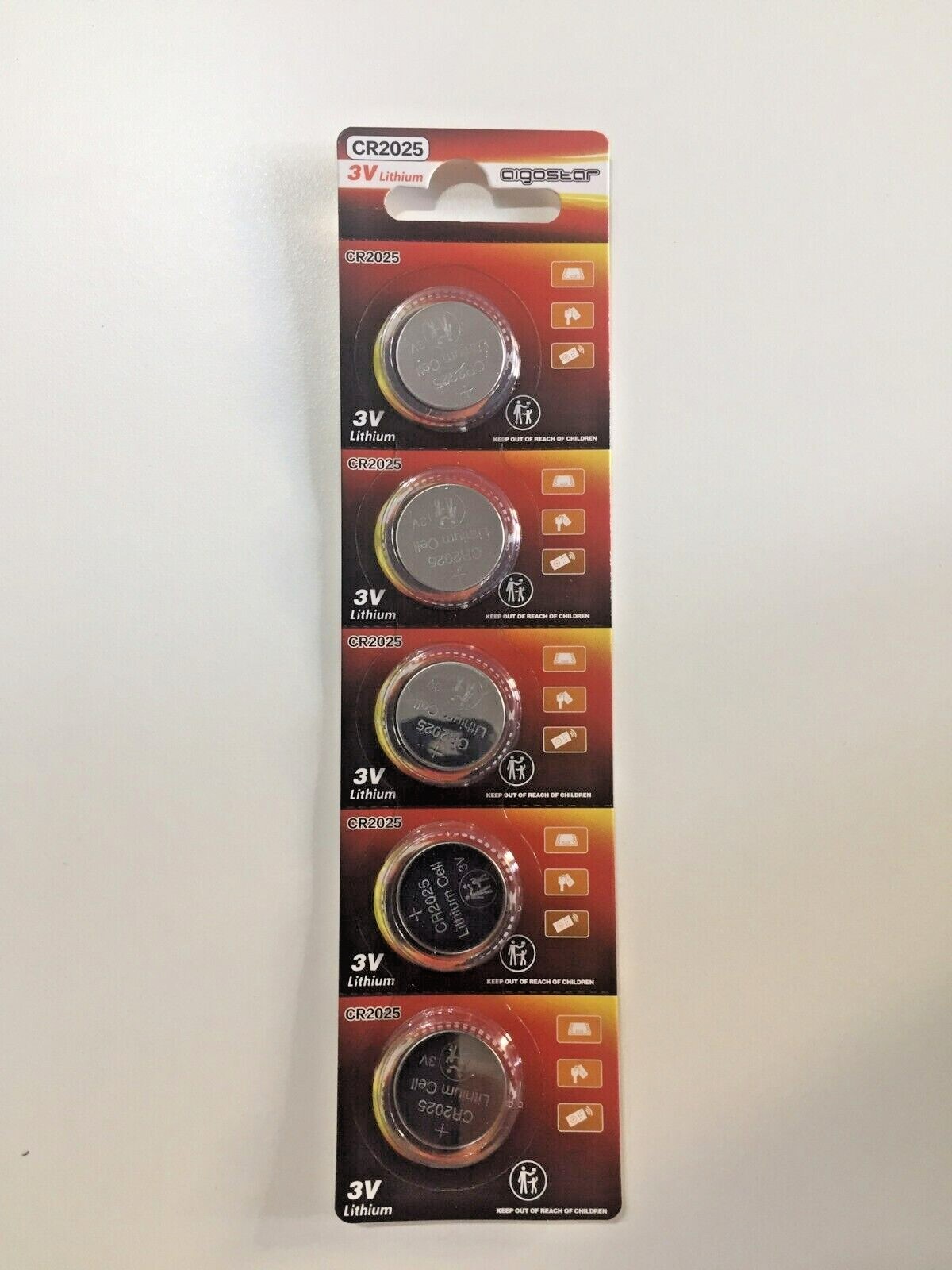 5 Button Batteries CR2025 3V Lithium Batteries Button Cell 3V Litium Cr 2025