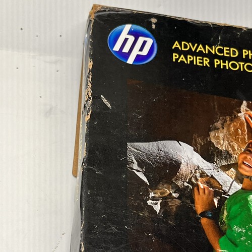 HP ADVANCED PHOTO PAPER GLOSSY Q7854A 100 SHEETS NEW open box damaged pics art - Picture 5 of 13