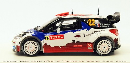 Spark 1/43 Scale S3364 - Citroen DS3 WRC #22 - 5th Monte Carlo 2013 - Picture 3 of 4