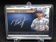 KRIS BRYANT 2019 TOPPS DIAMOND ICONS SILVER INK ON CARD AUTO #D 4/25