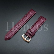 20 MM Fits for Patek Philippe Purple Genuine Leather Watch Strap Band Custom