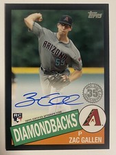 Zac Gallen - 2020 1985 Topps Baseball 35th Black Rookie Autograph RC Auto /199