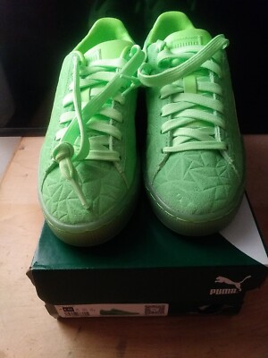 Kids PUMA Suede Triplex Mono JR Size 6.5 -Greenflash 