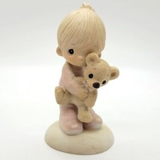 Precious Moments Figurine Jesus Loves Me Enesco Imports Retired 1977 EUC