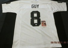 NWOT ****RAY GUY**** OAKLAND RAIDERS INSCRIBED HOF- 14 FOOTBALL JERSEY 48 XL JSA