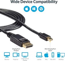 Mini DisplayPort DP to Display Port DP 2M/ 6FT Cable/ Cord For MacBook & Windows