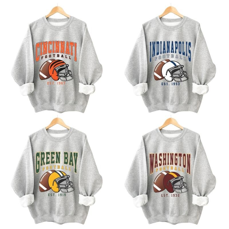 All Teams Vintage Football V20 Crew Neck Sweatshirt, Men Football Sweatshirt