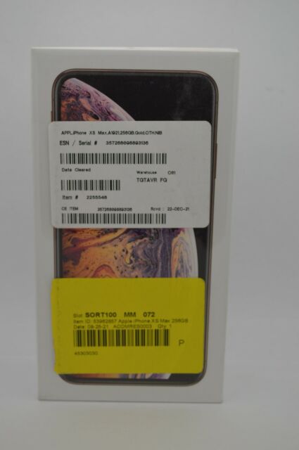 Apple iPhone XS Max - 256GB - Gold (Verizon) A1921 (CDMA + GSM 