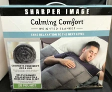 Calming Comfort Weighted Blanket by Sharper Image Heavy Blanket 20 lb. 50" x 75