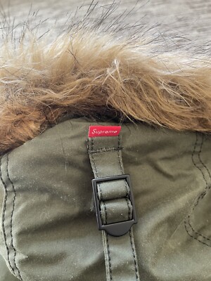 Supreme 2012 Waxed Cotton N-3B Jacket Large Olive Green Military