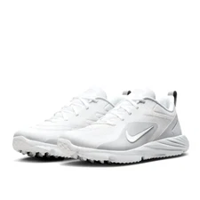 NIKE ALPHA HUARACHE 8 PRO TURF LACROSSE WHITE CZ6559-110 MEN SIZE 12 NWB No Top