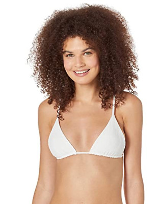 L*Space Brittany Pointelle Rib White Bikini Top Womens Size Large L3773