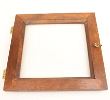 Clock Bracket Clock Door 9-5/8 Inches Square - w/glass Antique/ Vintage - RI332