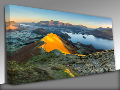 Panoramablick auf Derwentwater im Lake District Wandbild Bild Druck