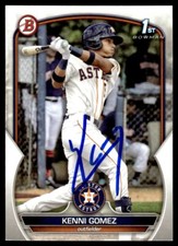 2023 Bowman Prospects Kenni Gomez Rookie Auto Houston Astros #BP-40 COA 1st Card